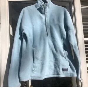 Patagonia Women’s Synchilla Pullover Fleece Light Blue 1/4 Zip Size Medium